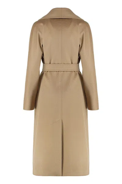 Max Mara Studio Coat In Cashmere Blend In Neutral