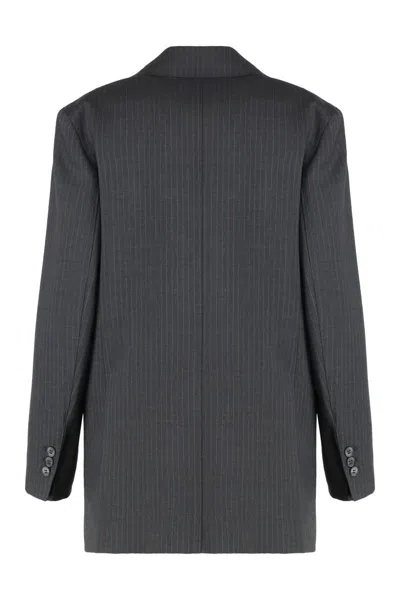 Weekend Max Mara Wool Fabric Blazer In Gray