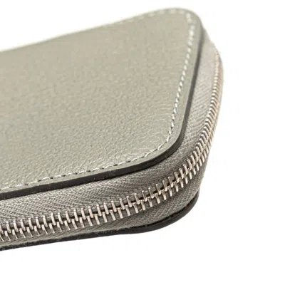 Pre-owned Hermes Azap Gray Coin Purse/coin Case ()