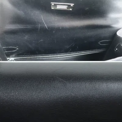 Pre-owned Hermes Black Box Calf Leather Shoulder Bag ()