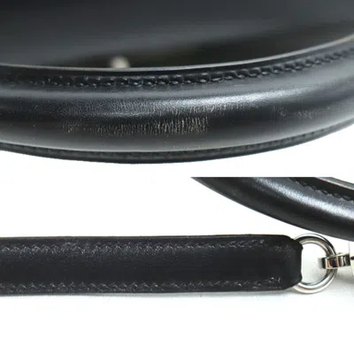 Pre-owned Hermes Black Box Calf Leather Shoulder Bag ()