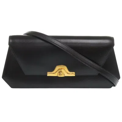 Pre-owned Hermes Black Box Calf Leather Shoulder Bag ()