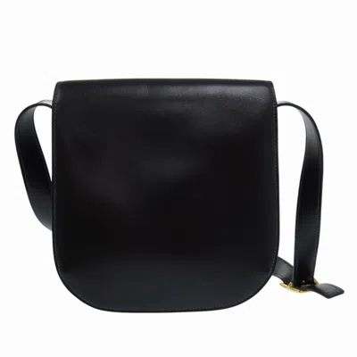 Pre-owned Hermes Black Box Calf Leather Shoulder Bag ()