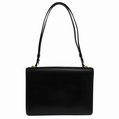 Pre-owned Hermes Black Box Calf Leather Shoulder Bag ()