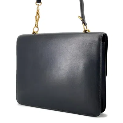 Pre-owned Hermes Black Box Calf Leather Shoulder Bag ()