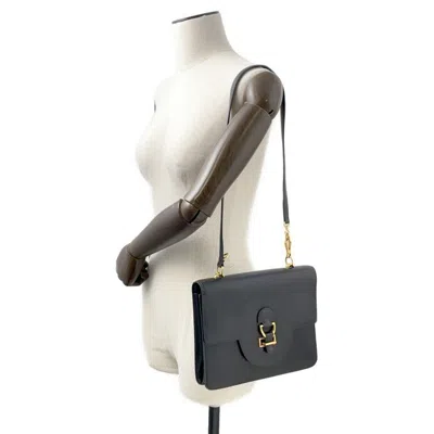 Pre-owned Hermes Black Box Calf Leather Shoulder Bag ()