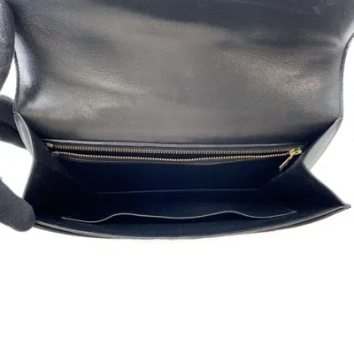 Pre-owned Hermes Black Box Calf Leather Shoulder Bag ()