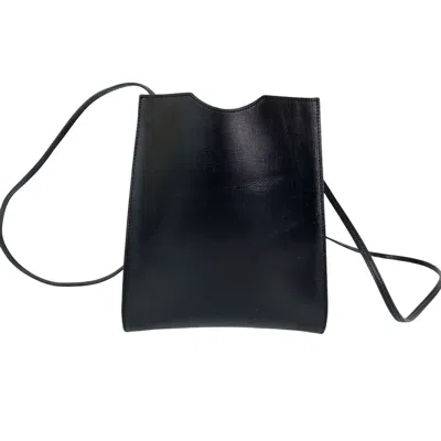 Pre-owned Hermes Black Leather Pochette Shoulder Bag ()