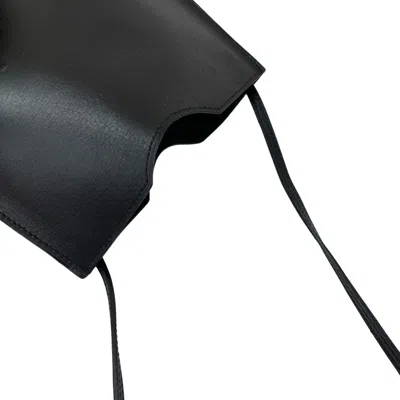 Pre-owned Hermes Black Leather Pochette Shoulder Bag ()