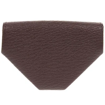 Pre-owned Hermes Blue Electric Red Color Chevre Leather Coin Purse/coin Case ()