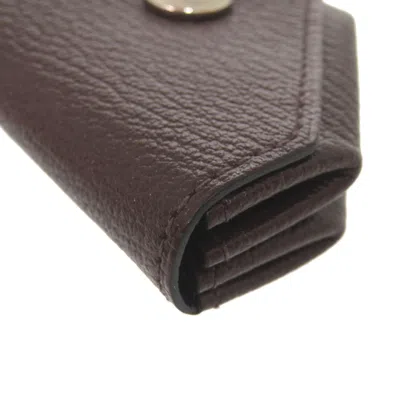 Pre-owned Hermes Blue Electric Red Color Chevre Leather Coin Purse/coin Case ()