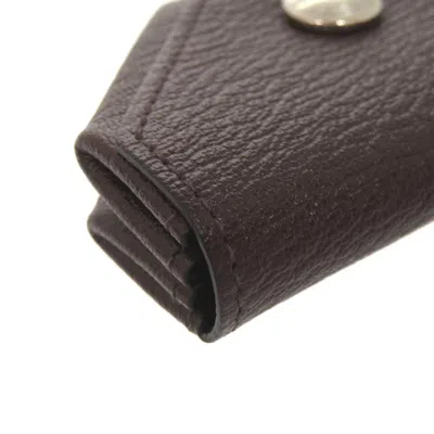 Pre-owned Hermes Blue Electric Red Color Chevre Leather Coin Purse/coin Case ()