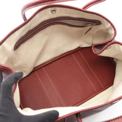 Pre-owned Hermes Bordeaux Negonda Leather Tote Bag () In Burgundy
