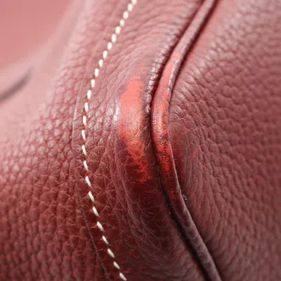 Pre-owned Hermes Bordeaux Negonda Leather Tote Bag () In Burgundy