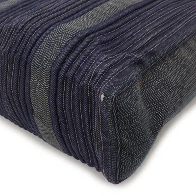 Pre-owned Hermes Brown Navy Denim Leather Shoulder Bag Tote Bag ()