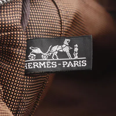 Pre-owned Hermes Brown Nylon Canvas Tote Bag ()