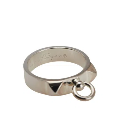 Pre-owned Hermes Collier De Chien Silver Silver 925 Band Ring ()