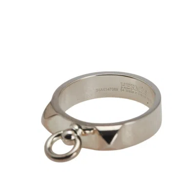 Pre-owned Hermes Collier De Chien Silver Silver 925 Band Ring ()