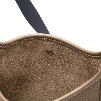 Pre-owned Hermes Evelyne Etoupe Gray Grayish Taurillon Clemence Leather Shoulder Bag ()
