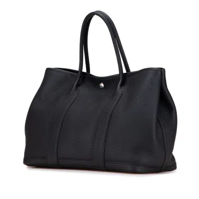 Pre-owned Hermes Garden Black Negonda Leather Tote Bag ()