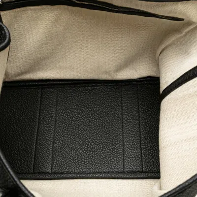 Pre-owned Hermes Garden Black Negonda Leather Tote Bag ()