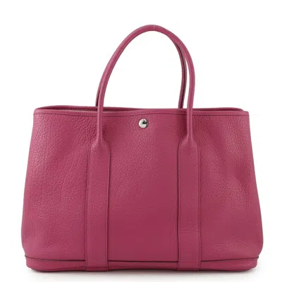 Pre-owned Hermes Garden Tosca Negonda Leather Tote Bag ()