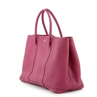 Pre-owned Hermes Garden Tosca Negonda Leather Tote Bag ()