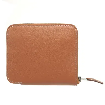 Pre-owned Hermes Gold Silk Coin Purse/coin Case ()