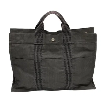 Pre-owned Hermes Gray Canvas Tote Bag ()
