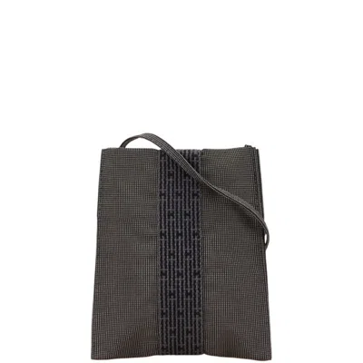 Pre-owned Hermes Her Line Gray Canvas Pochette Shoulder Bag ()