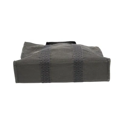 Pre-owned Hermes Her Line Gray Canvas Tote Bag ()