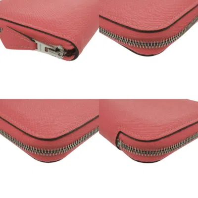 Pre-owned Hermes Rose Azalee Epsom Leather Coin Purse/coin Case () In Pink