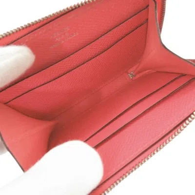 Pre-owned Hermes Rose Azalee Epsom Leather Coin Purse/coin Case () In Pink