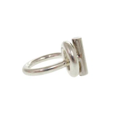 Pre-owned Hermes Silver Silver 925 Band Ring ()