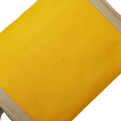 Pre-owned Hermes Yellow Canvas Clutch Bag ()
