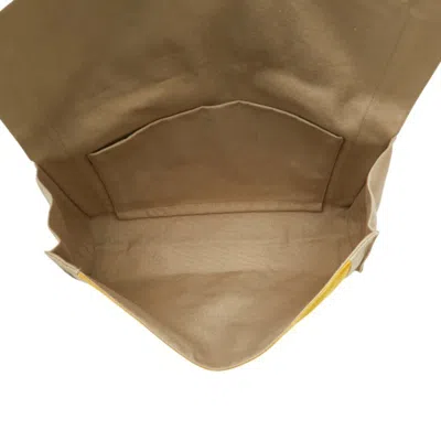 Pre-owned Hermes Yellow Canvas Clutch Bag ()