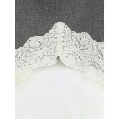 Jil Sander Gray Polyester Midi Skirt In Gray