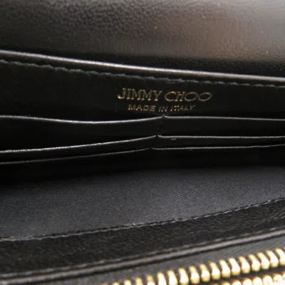 Pre-owned Jimmy Choo Black Leather Chain/shoulder Wallet ()