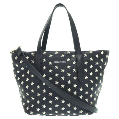 Pre-owned Jimmy Choo Black Leather Tote Bag ()