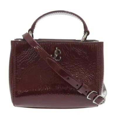 Pre-owned Jimmy Choo Bordeaux Patent Leather Handbag Shoulder Bag () In Burgundy