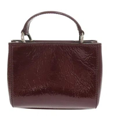 Pre-owned Jimmy Choo Bordeaux Patent Leather Handbag Shoulder Bag () In Burgundy