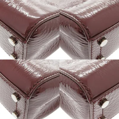 Pre-owned Jimmy Choo Bordeaux Patent Leather Handbag Shoulder Bag () In Burgundy