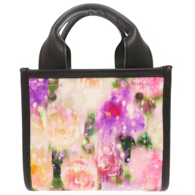 Pre-owned Jimmy Choo Multi-color Pink Purple Nylon Leather Handbag Shoulder Bag ()