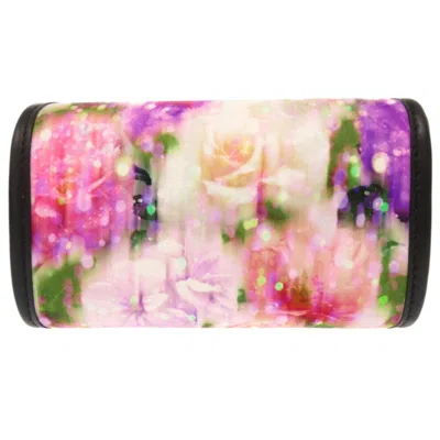 Pre-owned Jimmy Choo Multi-color Pink Purple Nylon Leather Handbag Shoulder Bag ()