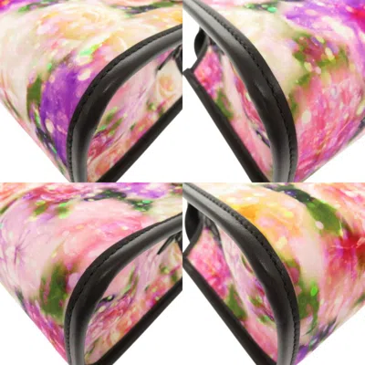 Pre-owned Jimmy Choo Multi-color Pink Purple Nylon Leather Handbag Shoulder Bag ()