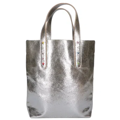 Pre-owned Jimmy Choo Silver Leather Tote Bag ()