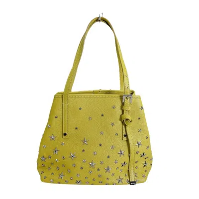 Pre-owned Jimmy Choo Yellow Leather Handbag Tote Bag ()