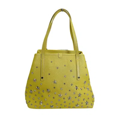 Pre-owned Jimmy Choo Yellow Leather Handbag Tote Bag ()