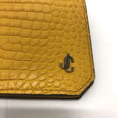 Pre-owned Jimmy Choo Yellow Leather Long Wallet (bi-fold) ()