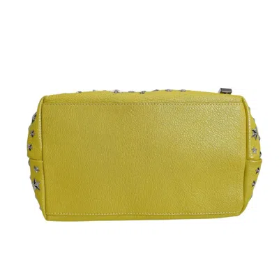 Pre-owned Jimmy Choo Yellow Leather Handbag Tote Bag ()